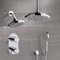 Chrome Dual Shower Head System With Hand Shower